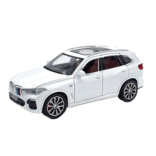 WJXNNON Für BMW X5 Legierung Modell Auto SUV Sammeln Diecast Fahrzeug Modell Sound & Licht Spielzeug Für Kind Geschenk 1:24(White no Box) von WJXNNON
