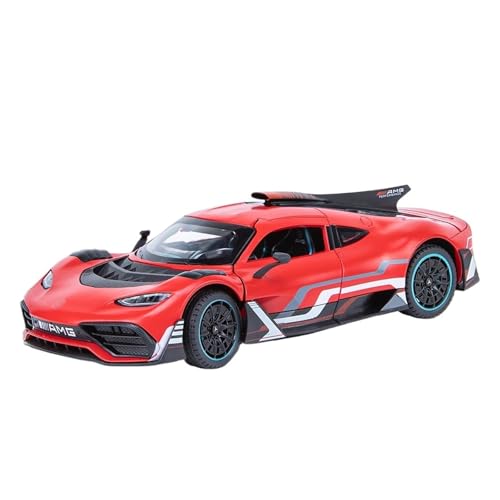 WJXNNON Für Bens AMG ONE Sportwagen-Spielzeugmodell, Legierung, Druckguss, Pullback, Sound Und Licht, Auto, Spielzeug, Geschenke, Maßstab 1/24(Red) von WJXNNON