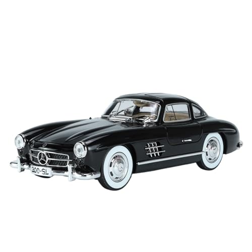 WJXNNON Für Benz 300SL Legierung Automodell Druckguss Spielzeug Klassische Simulation Sound Licht Sammlung Geschenke 1/24(Black) von WJXNNON