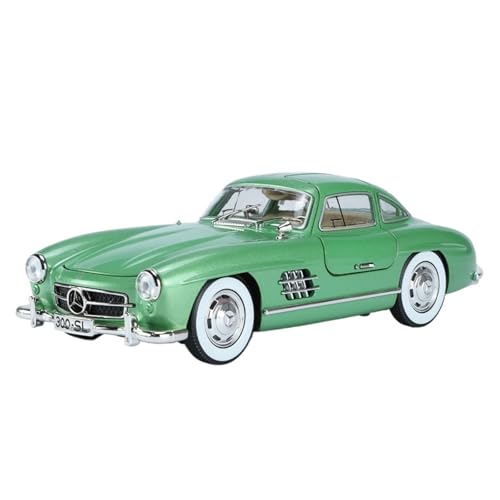 WJXNNON Für Benz 300SL Legierung Automodell Druckguss Spielzeug Klassische Simulation Sound Licht Sammlung Geschenke 1/24(Green) von WJXNNON