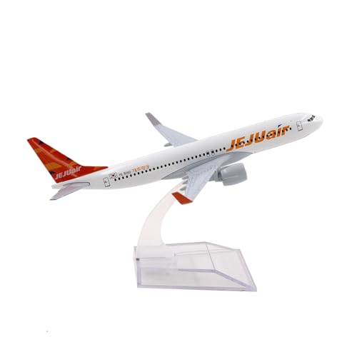WJXNNON ﻿Für Boeing B737 Legierung Modell Sammlung Geschenk Souvenir Spielzeug Flugzeug 16CM 1/400(Jeju Air 737) von WJXNNON