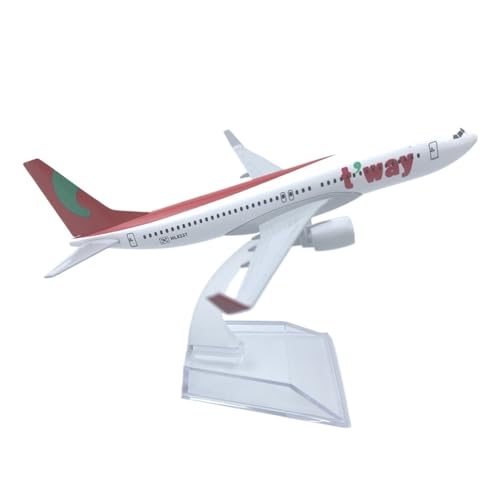 WJXNNON Für Boeing B737 Serie Legierung Metall Druckguss Flugzeug Modell Spielzeug Für Jungen Geschenk Sammlung Display 16CM(B737 DWI Air Korea) von WJXNNON