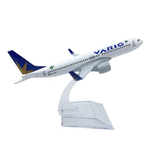 WJXNNON Für Boeing B737 Serie Legierung Metall Druckguss Flugzeug Modell Spielzeug Für Jungen Geschenk Sammlung Display 16CM(B737 VARIG) von WJXNNON