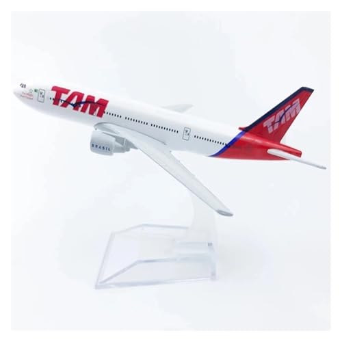 WJXNNON Für Brazil Airlines B777 Legierung Passagierflugzeug Spielzeug Modellflugzeug Sammlung Boutique Dekoration Geschenk 16CM von WJXNNON