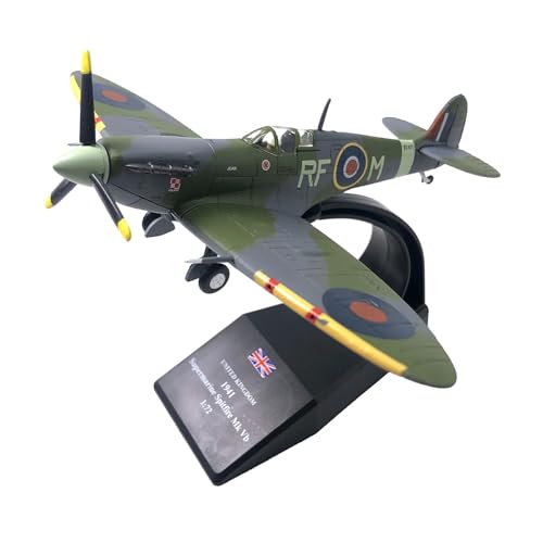 WJXNNON Für Britische Flugzeug -Diecast Metallflugzeug Flugzeugmodell Modell Spitfire Fighter Legierung(White) von WJXNNON