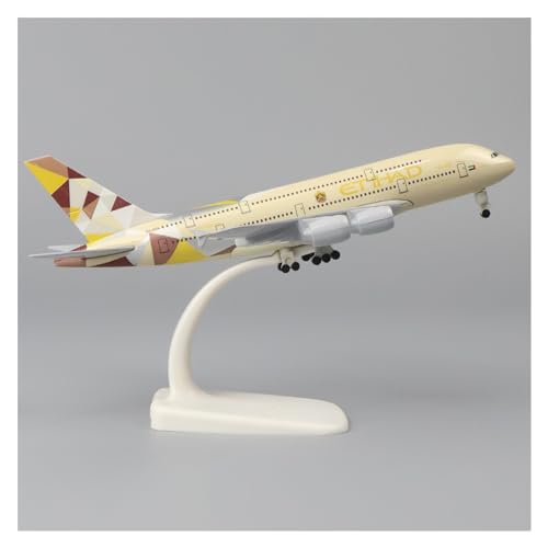 WJXNNON Für British Airways A380, Metall-Replik, Legierungsmaterial, Luftfahrt-Simulation, Spielzeug, Geschenk, 20 cm, 1:400 (Size : Etihad) von WJXNNON