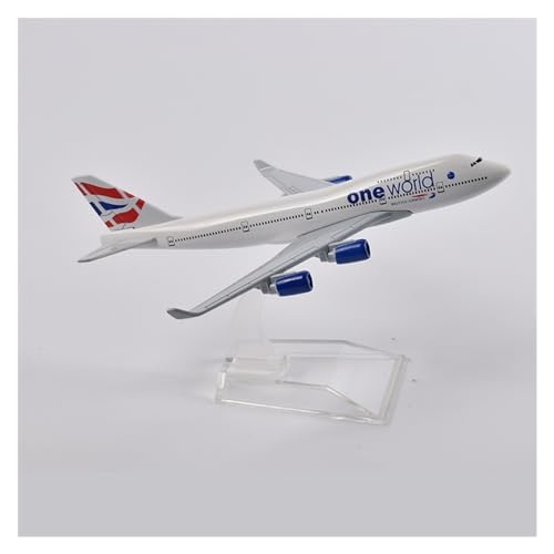 WJXNNON Für British Airways Boeing 777 Flugzeugmodell, Druckguss-Metallflugzeuge im Maßstab 1:400, 16 cm (Size : British B747) von WJXNNON
