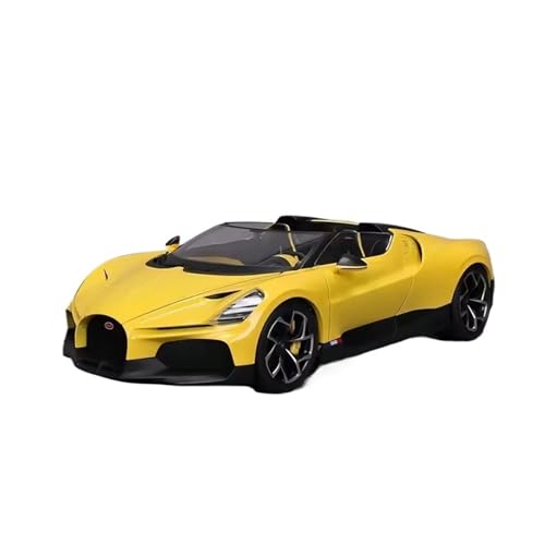 WJXNNON Für Bugatti W16 Legierung Miniatur Diecast Modell Sport Auto Spielzeug Kind Geschenk 1:18(Light Yellow) von WJXNNON