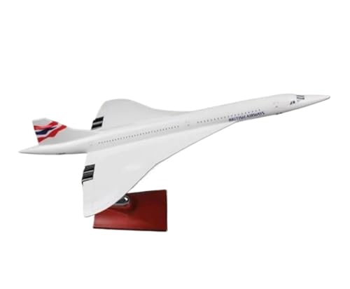 WJXNNON Für Concorde Air France Passagierflugzeugmodell Aus Kunststoffharz, Flugzeug Zur Sammlungsanzeige, 47 cm, 1:124(British) von WJXNNON