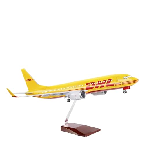 WJXNNON Für DHL B737 Flugzeugmodelle Druckgussflugzeuge Spielzeug Mit LED-Licht Für Collectio 47cm(with lamp) von WJXNNON
