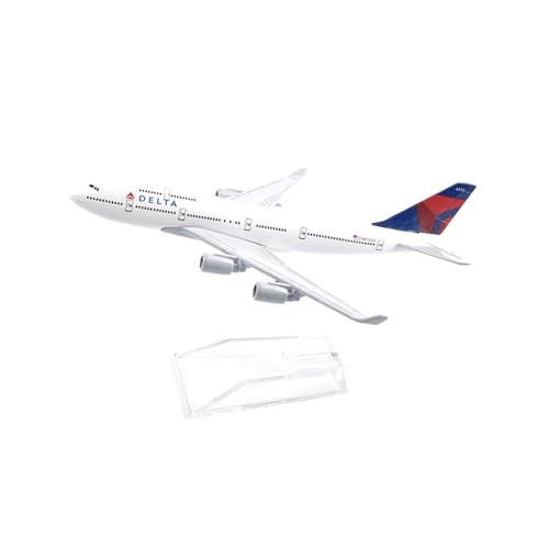WJXNNON Für Delta Air Lines Boeing 747 Flugzeugmodell, Metalldruckguss, 1/400, 16 cm WJXNNON Für Delta Air Lines Boeing 747 Flugzeugmodell, Metalldruckguss, 1/400, 16 cm von WJXNNON