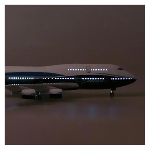 WJXNNON Für Die Luftfahrt Boeing B747 Airline Flugzeug Modell Licht Flugzeug Spielzeug Geschenk Display 1/150 47CM(with Light-Gift) von WJXNNON