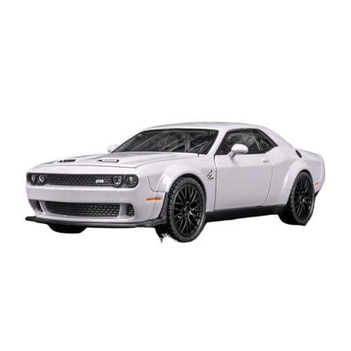 WJXNNON Für Dodge Challenger Hellcat Spielzeugauto Im Maßstab 1:32 Spielzeug Pull Back Modellautos Mit Sound Und Licht(Gray) von WJXNNON