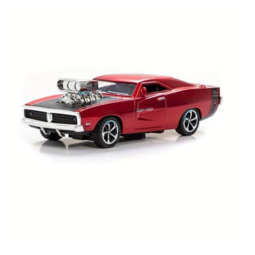 WJXNNON Für Dodge Legierung Sportwagenmodell, Kinderspielzeugauto, Rückholkraft Druckgussgeschenk 1:32(Red) von WJXNNON