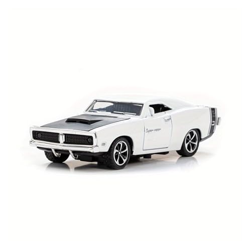 WJXNNON Für Dodge Legierung Sportwagenmodell, Kinderspielzeugauto, Rückholkraft Druckgussgeschenk 1:32(White) von WJXNNON