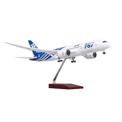 WJXNNON Für Dream All Nippon Airways Flugzeug B787 Modell Gussflugzeug Display Rad Licht Harz 1/130 47cm(B787 with lamp) von WJXNNON