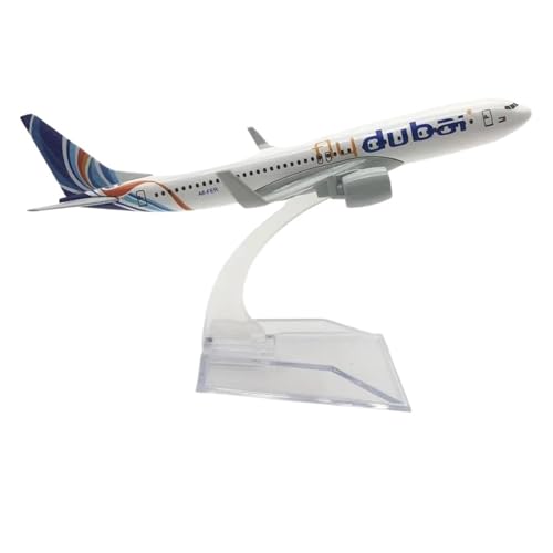 WJXNNON Für Dubai Airways Boeing 737 Flugzeugmodellserie Druckgusslegierung mit Halterung Geschenkdisplay 16CM 20 cm(16CM) von WJXNNON