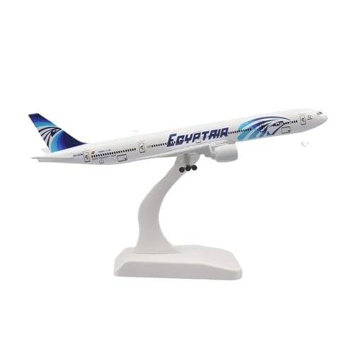 WJXNNON Für EgyptAir B777-300 Diecast Metall Flugzeug Modell Gesammelt Spielzeug Geschenk 20cm von WJXNNON