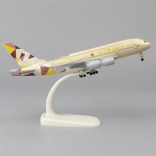 WJXNNON Für Etihad A380 Metallflugzeugmodell 20 cm 1:400 Luftfahrtsimulation Kinderjungengeschenk (Size : Etihad) von WJXNNON