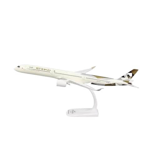 WJXNNON Für Etihad Airways A350-1000 ABS-Montage Mit Halterung Flugzeugmodell Spielzeug Geschenksammlung Maßstab 1:200 von WJXNNON