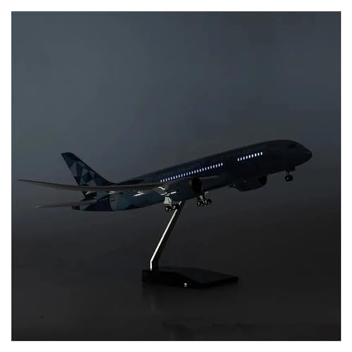 WJXNNON Für Etihad Airways Boeing 787 Druckguss-Modellflugzeug Aus Kunstharz, Airbus-Serie 43CM, Verhältnis 1:130 (Size : with Light) von WJXNNON