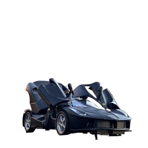 WJXNNON Für Ferrari Legierung Sportwagen Modell Druckguss Metall Spielzeug Fahrzeuge Simulation Sound und Licht Kinder Geschenke 1:32(Black with Box) von WJXNNON