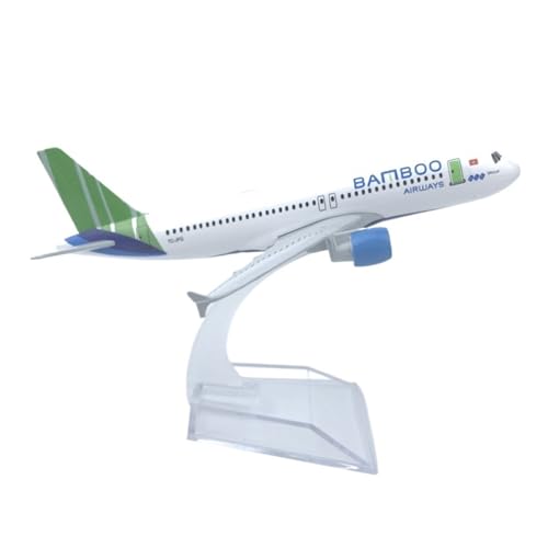 WJXNNON Für Flugzeugmodell Der A320-Serie, Fluggesellschaft, Replika Aus Metalllegierung, Druckguss, Spielzeug, Geschenk, 16 cm, Maßstab 1:400(A320BAMBOO) von WJXNNON