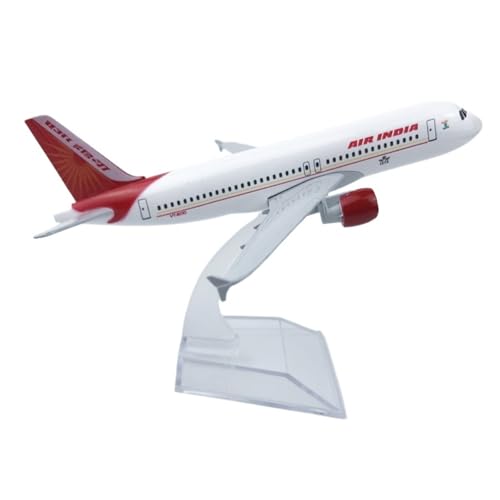 WJXNNON Für Flugzeugmodell Der A320-Serie, Fluggesellschaft, Replika Aus Metalllegierung, Druckguss, Spielzeug, Geschenk, 16 cm, Maßstab 1:400(A320India) von WJXNNON