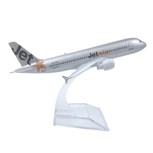 WJXNNON Für Flugzeugmodell Der A320-Serie, Fluggesellschaft, Replika Aus Metalllegierung, Druckguss, Spielzeug, Geschenk, 16 cm, Maßstab 1:400(A320Jetstar) von WJXNNON
