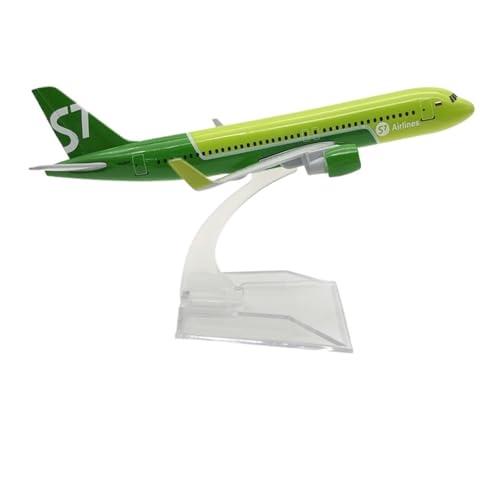 WJXNNON Für Flugzeugmodell Der A320-Serie, Fluggesellschaft, Replika Aus Metalllegierung, Druckguss, Spielzeug, Geschenk, 16 cm, Maßstab 1:400(A320aeroflot S7) von WJXNNON