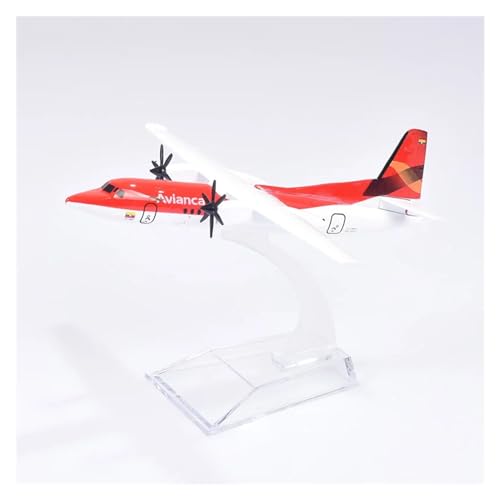 WJXNNON Für Fokker F50 Flugzeuge Diecast Metall 1/400 Skala Flugzeuge FK50 Flugzeug Modell(Columbia Red FK50) von WJXNNON