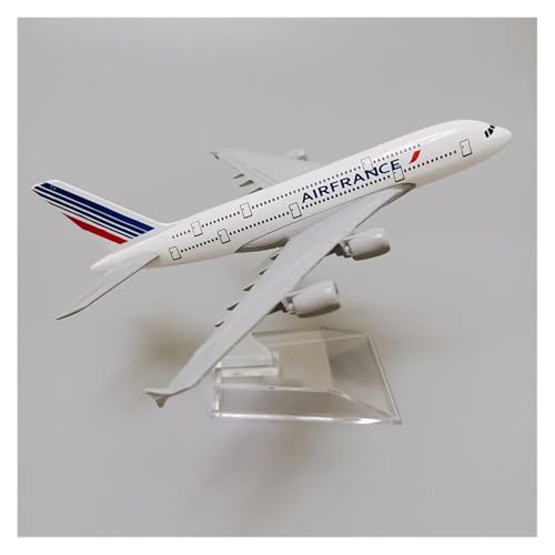 WJXNNON ﻿Für Frankreich Airbus 380 Airways Modellflugzeug Aus Druckgusslegierung Mit Ständer Als Geschenk 16 cm von WJXNNON
