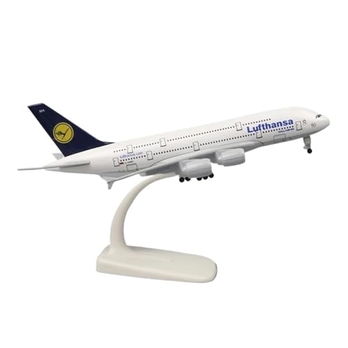 WJXNNON Für Frankreich British Airways Flugzeugmodell A380-Serie Modellflugzeug Spielzeug Legierung Metall Flugzeuge 20cm(A380 Lufthansa) von WJXNNON