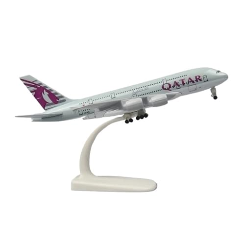 WJXNNON Für Frankreich British Airways Flugzeugmodell A380-Serie Modellflugzeug Spielzeug Legierung Metall Flugzeuge 20cm(A380 Qatar) von WJXNNON