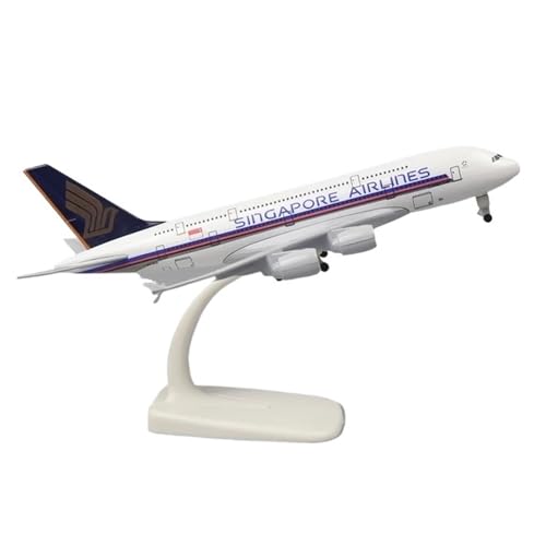 WJXNNON Für Frankreich British Airways Flugzeugmodell A380-Serie Modellflugzeug Spielzeug Legierung Metall Flugzeuge 20cm(A380 Singapore) von WJXNNON
