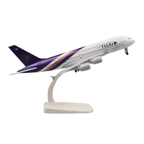 WJXNNON Für Frankreich British Airways Flugzeugmodell A380-Serie Modellflugzeug Spielzeug Legierung Metall Flugzeuge 20cm(A380 Thai) von WJXNNON