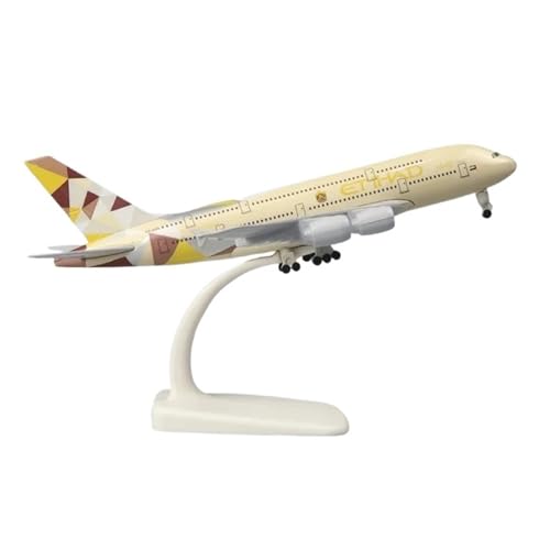 WJXNNON Für Frankreich British Airways Flugzeugmodell A380-Serie Modellflugzeug Spielzeug Legierung Metall Flugzeuge 20cm(A380 etihad) von WJXNNON