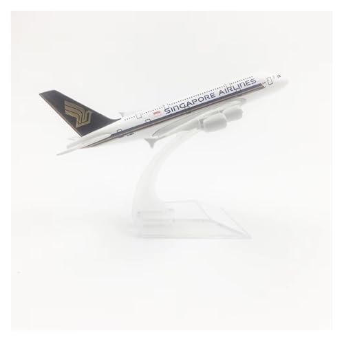 WJXNNON Für Ingapore Airlines A380 Flugzeug-Druckguss-Legierungsmetallmodell Spielzeug Im Maßstab 1:400, 16 cm(A380) von WJXNNON