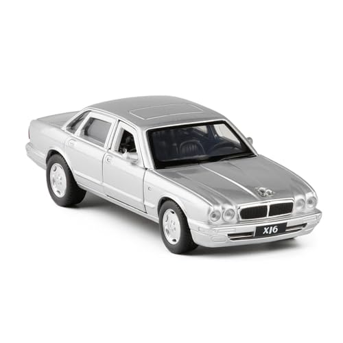 WJXNNON Für Jaguar XJ6 Sportwagen Legierung Miniatur Auto Druckguss Metall Auto Modell Statische Kinder Geschenk 1:36(Silvery) von WJXNNON