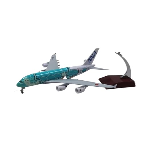 WJXNNON Für Japan ANA A380 Cartoon Sea Turtle Airlines Druckguss-Legierung Spielzeugflugzeug Modellflugzeug 20 cm(Green) von WJXNNON