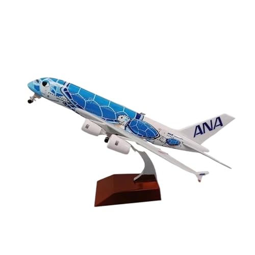 WJXNNON Für Japan Air ANA Airlines A380, Cartoon-Meeresschildkröte, Legierung, Flugzeugmodell, Malerei, Flugzeugspielzeug, 20 cm, 20 cm(A380A) von WJXNNON