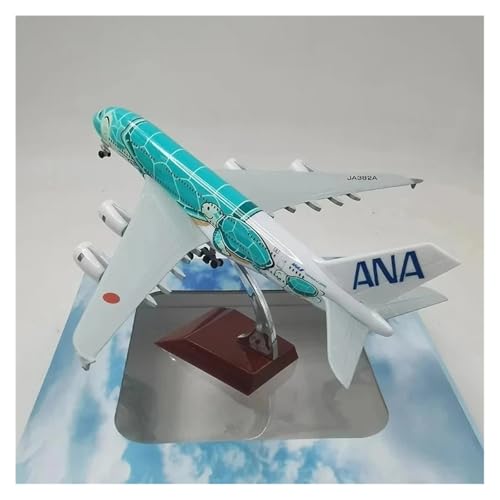 WJXNNON Für Japan Air ANA Airlines A380, Cartoon-Meeresschildkröte, Legierung, Flugzeugmodell, Malerei, Flugzeugspielzeug, 20 cm, 20 cm(A380C) von WJXNNON