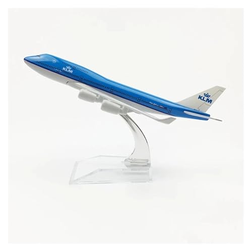 WJXNNON Für KLM Aviation B747 Flugzeug Aus Legierung, 16 cm, Flugzeugmodell, Spielzeug, Dekoration, Sammlung, Geschenke, Maßstab 1/400 von WJXNNON