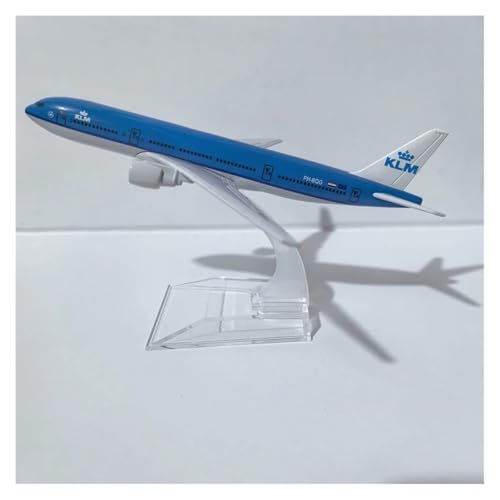 WJXNNON Für KLM Royal Dutch Airlines B777 Flugzeugmodell Druckguss-Metallflugzeuge Sammeln Geschenke 16CM(KLM-B777) von WJXNNON