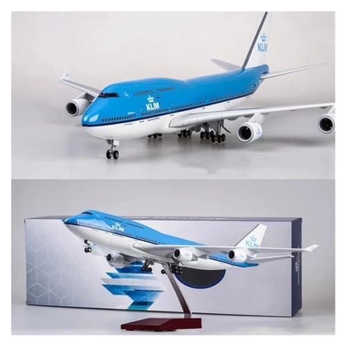 WJXNNON Für KLM Royal Dutch Airlines Modell Licht Rad Diecast Flugzeug Sammlung Airliner Geschenk 1/157 47CM Flugzeug Boeing B747 (Color : B747 KLM, Size : No Light) von WJXNNON