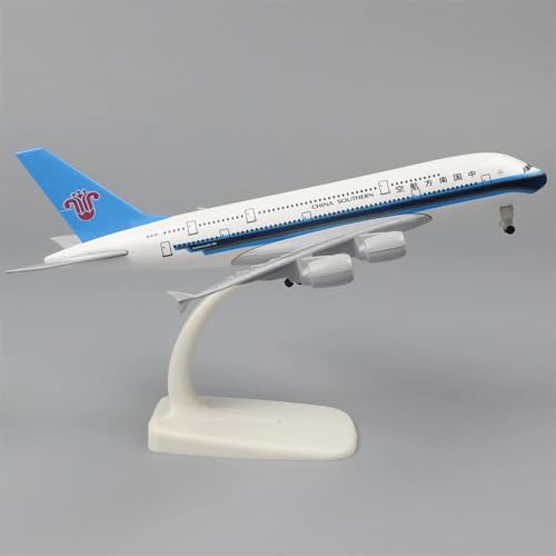 WJXNNON Für Katar A380 Metall Reproduktion Legierung Material Luftfahrt Simulation Junge Geschenk Spielzeug Sammlung 20 cm 1:400 (Size : China Southern) von WJXNNON