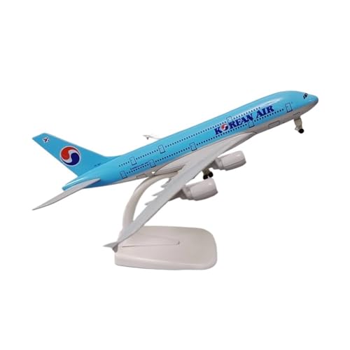 WJXNNON ﻿Für Korea Korean AIR A380 Flugzeugmodell Druckguss-Flugzeug-Modellflugzeug Mit Rädern Flugzeug 20 cm von WJXNNON