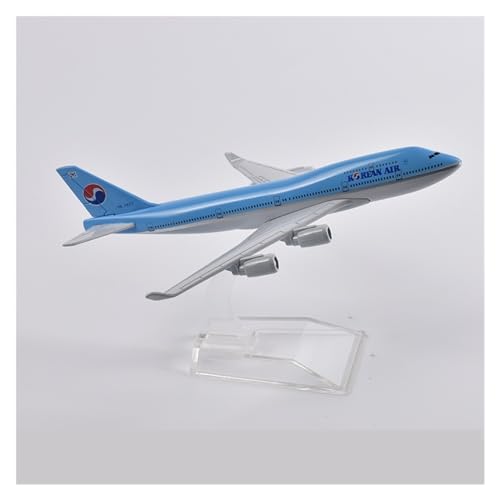 WJXNNON Für Korean Air Airbus 380 Flugzeugmodell, Metalldruckguss, Maßstab 1:400, 16 cm (Size : Korean Air B747) von WJXNNON