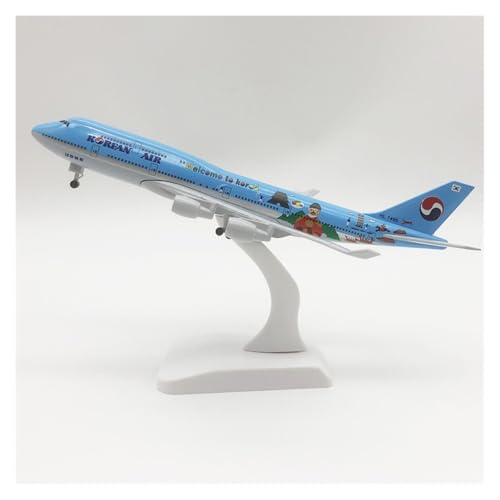 WJXNNON Für Korean Air Boeing 747 Flugzeugmodell Druckgussmetall 1/300 Maßstab Flugzeuge Sammeln Geschenke 20CM von WJXNNON