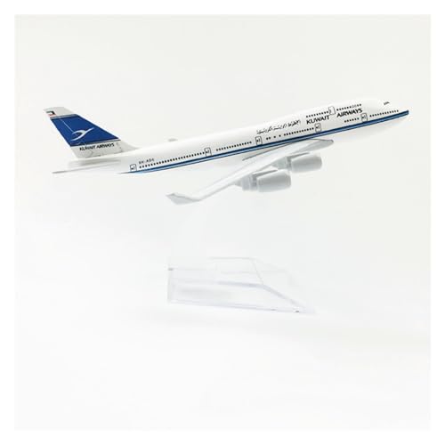 WJXNNON Für Kuwait Airlines Boeing B747 Druckguss Metall Flugzeug Modell Spielzeug Geschenk Sammlung 16CM von WJXNNON